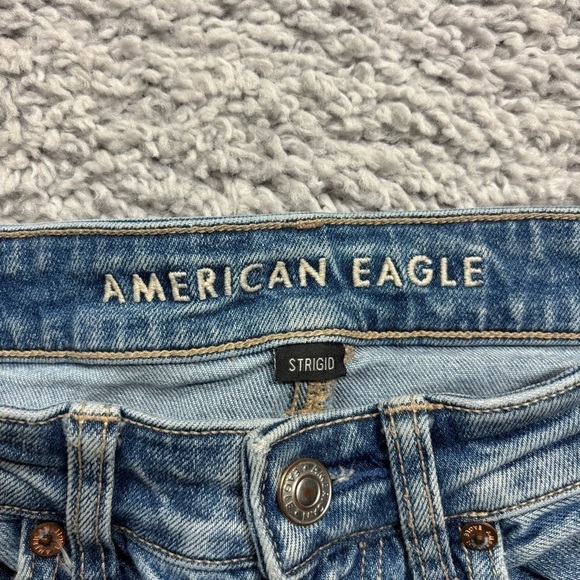 American Eagle Jeans Womens 00 Strigid Mom Jean Denim Distressed Knee Holes - Picture 2 of 6